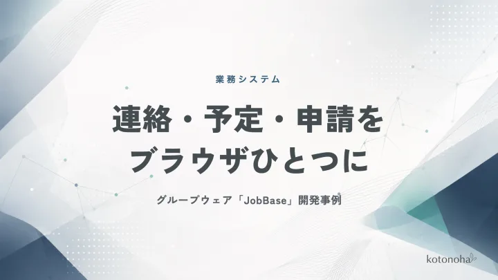 グループウェアJobBaseのポータル画面